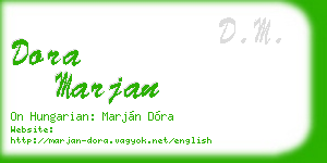 dora marjan business card